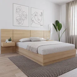Nexera Floating Nightstands Extension Panels - Natural Blonde Oak Discount
