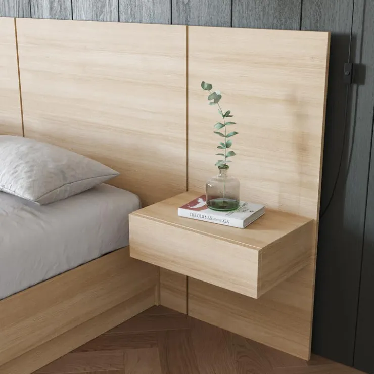 Nexera Floating Nightstands Extension Panels - Natural Blonde Oak Discount