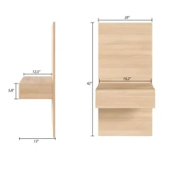Nexera Floating Nightstands Extension Panels - Natural Blonde Oak Discount