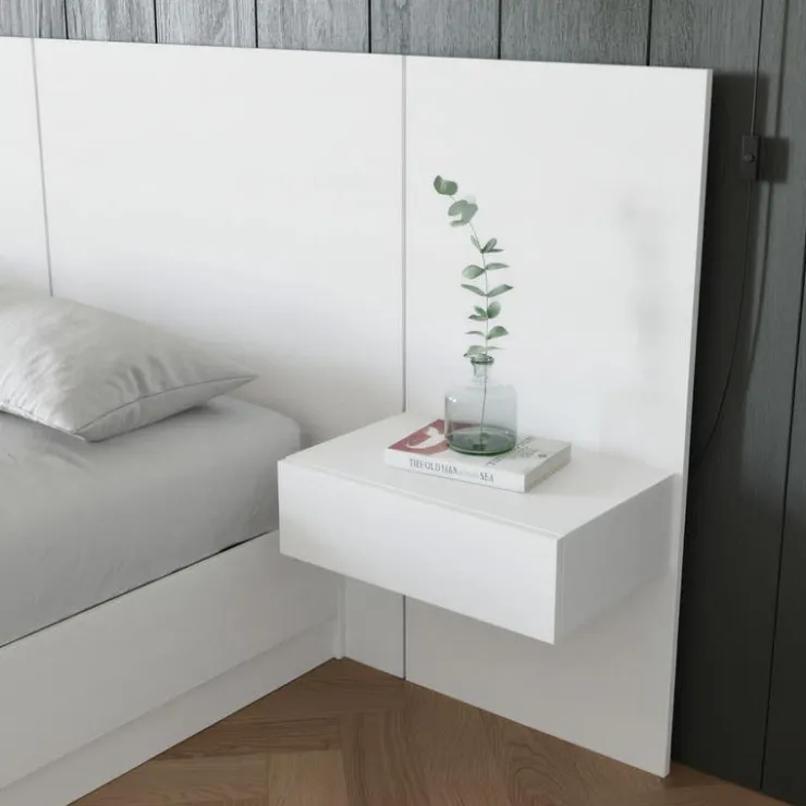 Nexera Floating Nightstands Extension Panels - White wood grain Best