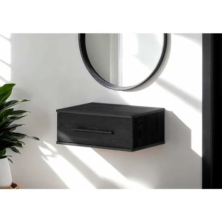 Meubles South Shore Floating Side Table - South Shore Black Oak Discount