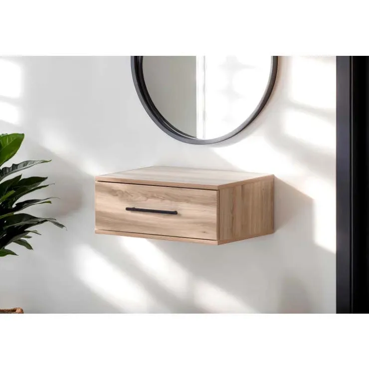 Meubles South Shore Floating Side Table - South Shore Rustic Oak New