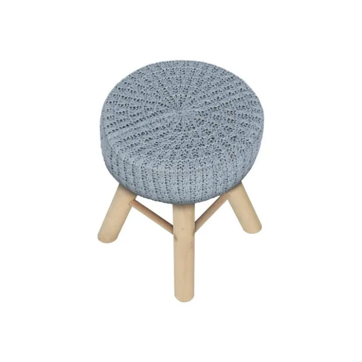 Monarch Footrest with Golden Hairpin-Style Legs - Grey Outlet