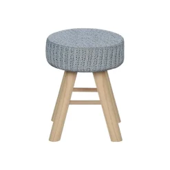 Monarch Footrest with Golden Hairpin-Style Legs - Grey Outlet