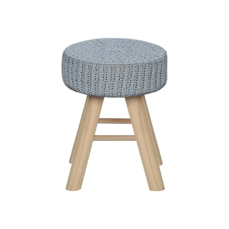 Monarch Footrest with Golden Hairpin-Style Legs - Grey Outlet