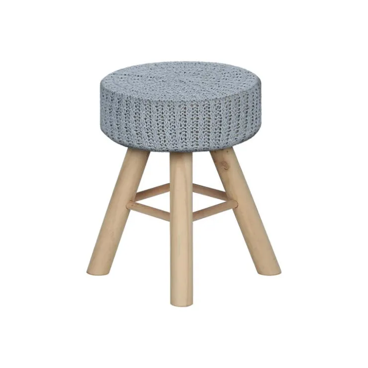 Monarch Footrest with Golden Hairpin-Style Legs - Grey Outlet