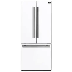 FORNO 17,5 Cu Ft 30 In Refrigerator Bottom Freezer, French door - FFFFD1974-31 White Outlet