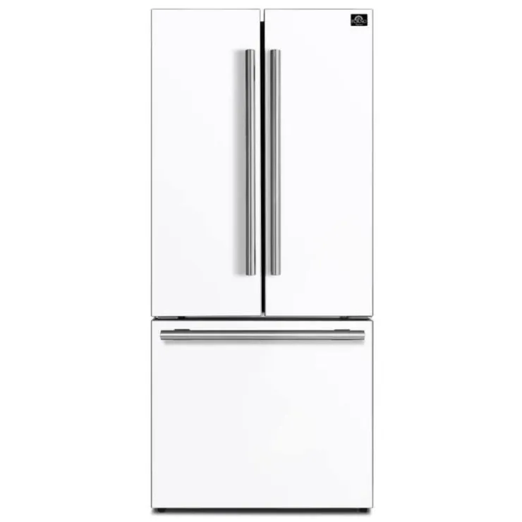 FORNO 17,5 Cu Ft 30 In Refrigerator Bottom Freezer, French door - FFFFD1974-31 White Outlet