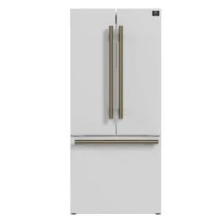 FORNO 17,5 Cu Ft 30 In Refrigerator Bottom Freezer, French door - FFFFD1974-31 White Outlet