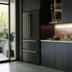 FORNO 19,2 Cu Ft 36 In Refrigerator Bottom Freezer, French door - FFRBI1820-36 Black Hot
