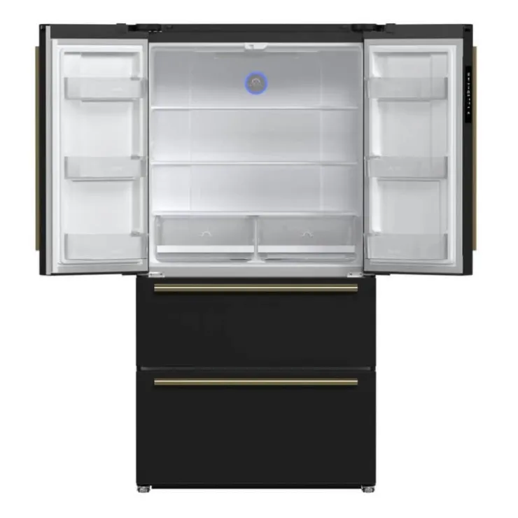 FORNO 19,2 Cu Ft 36 In Refrigerator Bottom Freezer, French door - FFRBI1820-36 Black Hot