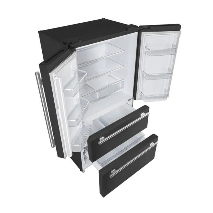 FORNO 19,2 Cu Ft 36 In Refrigerator Bottom Freezer, French door - FFRBI1820-36 Black Hot