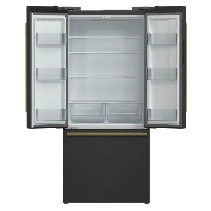 FORNO 17,5 Cu Ft 30 In Refrigerator Bottom Freezer, French door - FFFFD1974-31 Black New