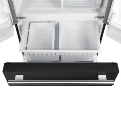 FORNO 17,5 Cu Ft 30 In Refrigerator Bottom Freezer, French door - FFFFD1974-31 Black New