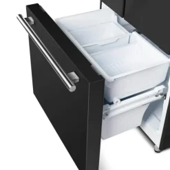FORNO 17,5 Cu Ft 30 In Refrigerator Bottom Freezer, French door - FFFFD1974-31 Black New