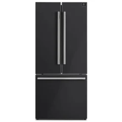 FORNO 17,5 Cu Ft 30 In Refrigerator Bottom Freezer, French door - FFFFD1974-31 Black New