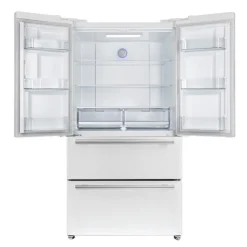FORNO 19,2 Cu Ft 36 In Refrigerator Bottom Freezer, French door - FFRBI1820-36 White Sale