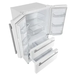 FORNO 19,2 Cu Ft 36 In Refrigerator Bottom Freezer, French door - FFRBI1820-36 White Sale
