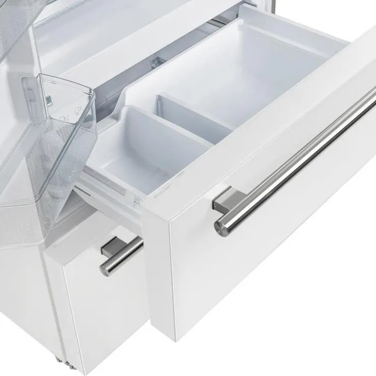 FORNO 19,2 Cu Ft 36 In Refrigerator Bottom Freezer, French door - FFRBI1820-36 White Sale