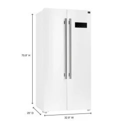 FORNO 15,6 Cu Ft 33 In Refrigerator Side by side - FFRBI1805-33 White Online