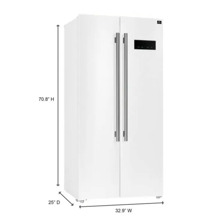 FORNO 15,6 Cu Ft 33 In Refrigerator Side by side - FFRBI1805-33 White Online