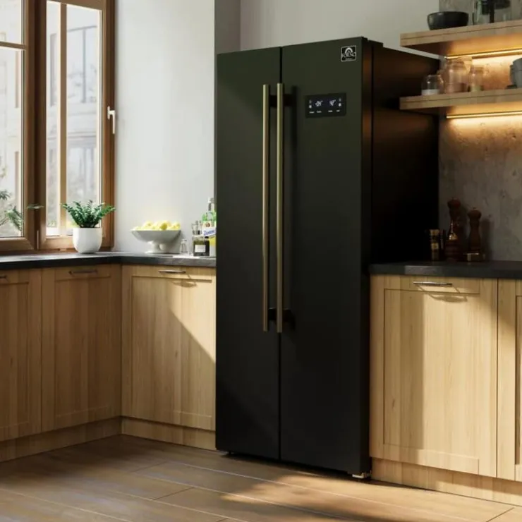 FORNO 15,6 Cu Ft 33 In Refrigerator Side by side - FFRBI1805-33 Black Outlet