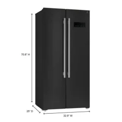 FORNO 15,6 Cu Ft 33 In Refrigerator Side by side - FFRBI1805-33 Black Outlet