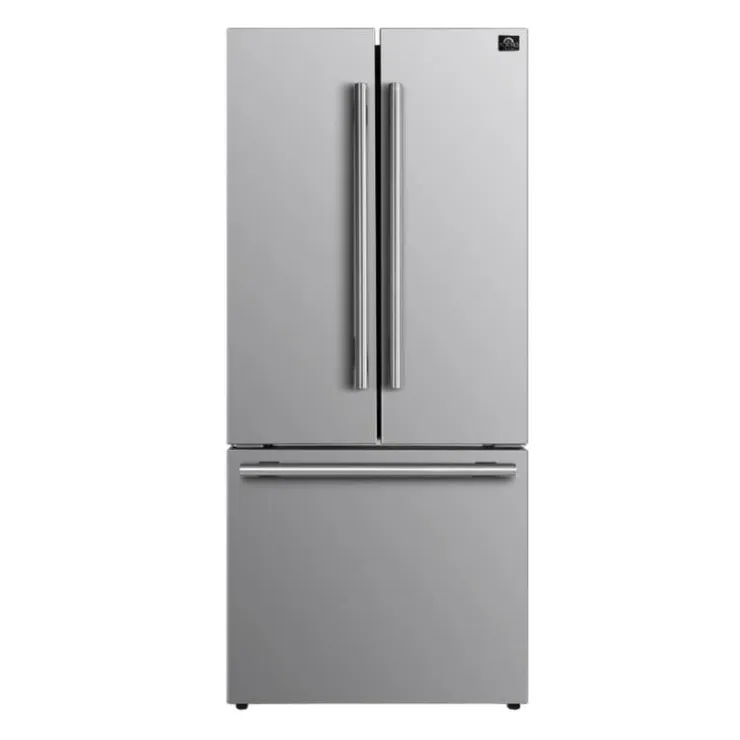 FORNO 17,5 Cu Ft 30 In Refrigerator Bottom Freezer, French door - FFFFD1974-31 Stainless Online