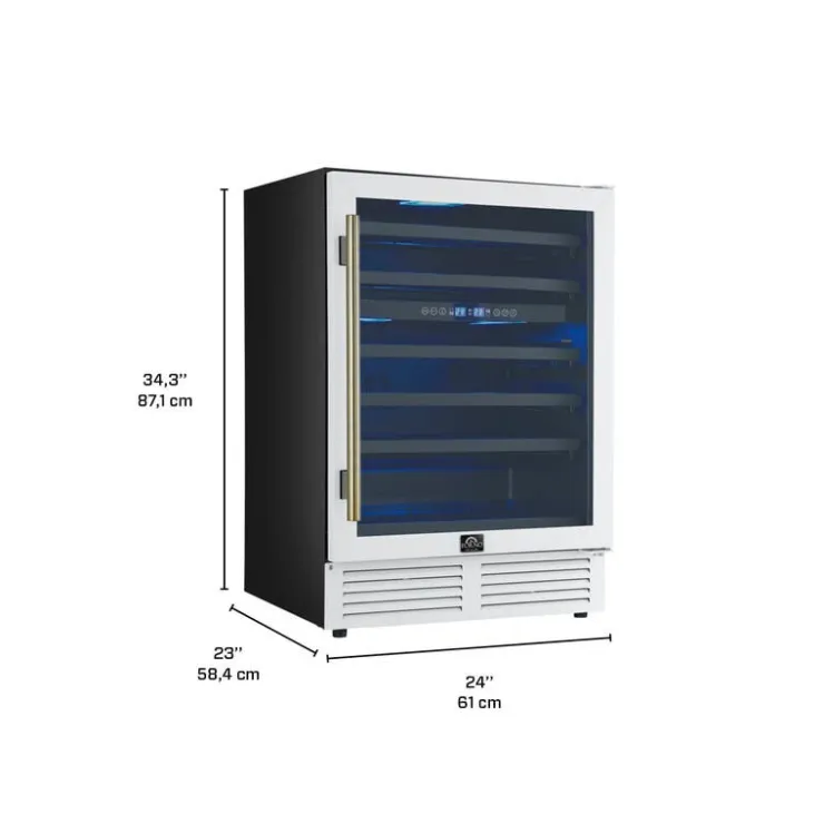 FORNO 24" Dual Zone Wine Cooler 24" - FWCDR6634-24 White Clearance
