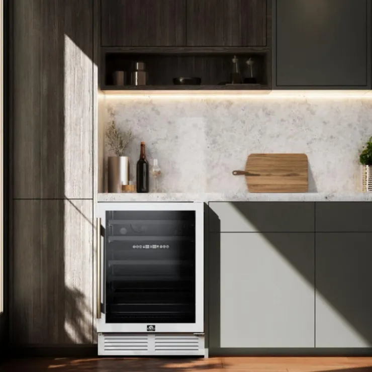 FORNO 24" Dual Zone Wine Cooler 24" - FWCDR6634-24 White Clearance
