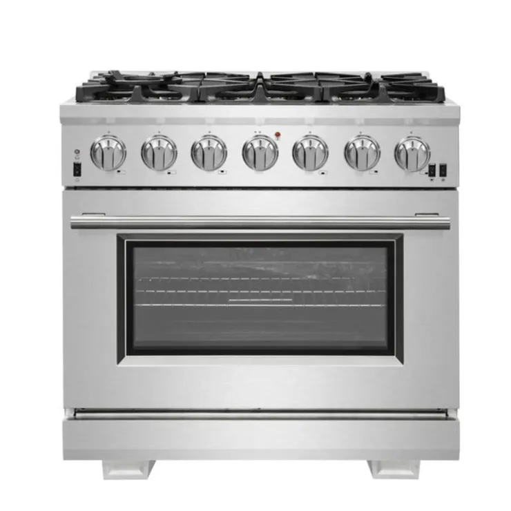 FORNO 36'' Gas Range 36" Electric Gas - FFSGS6260-36 Stainless Outlet