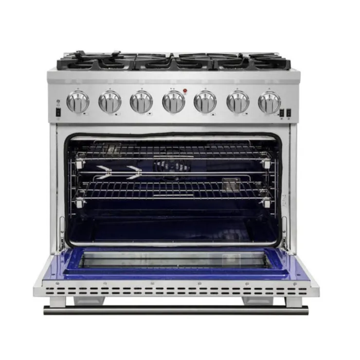 FORNO 36'' Gas Range 36" Electric Gas - FFSGS6260-36 Stainless Outlet