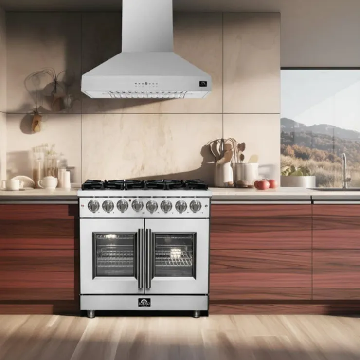 FORNO 36 In Gas Range 36" Electric Gas - FFSGS6325-36 Stainless Outlet