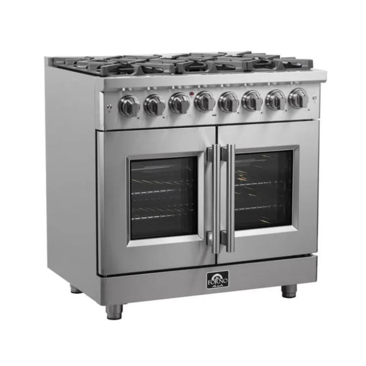 FORNO 36 In Gas Range 36" Electric Gas - FFSGS6325-36 Stainless Outlet