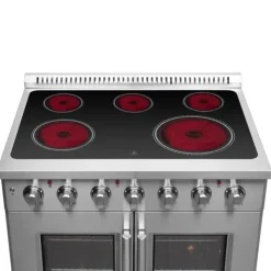 FORNO 36'' Range 36" Electric Glass-Ceramic - FFSEL6917-36 Stainless Hot