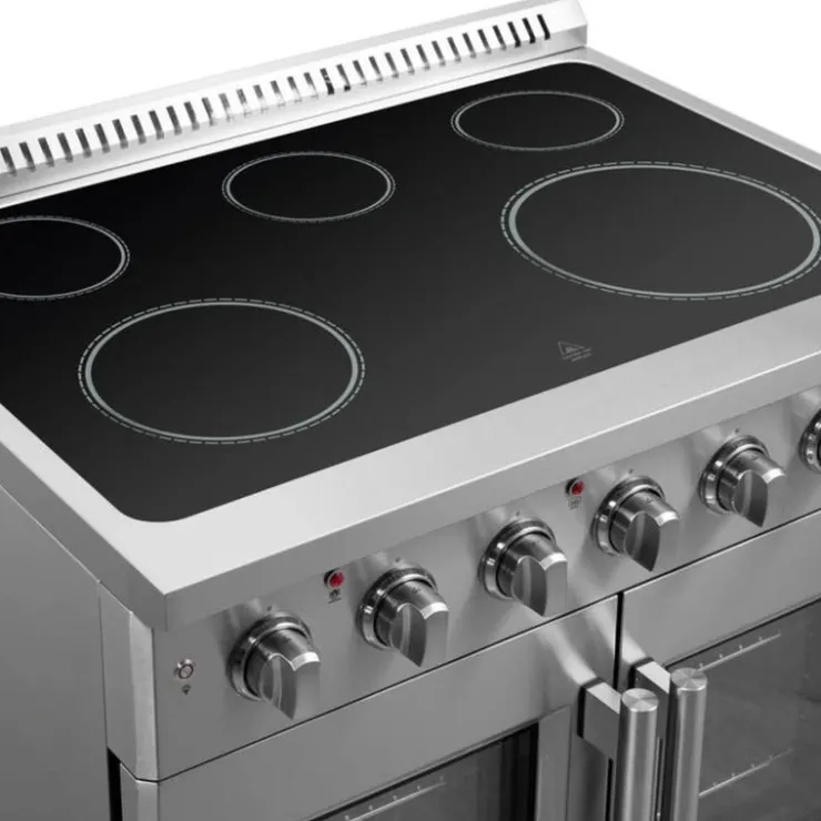 FORNO 36'' Range 36" Electric Glass-Ceramic - FFSEL6917-36 Stainless Hot