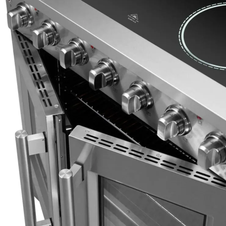 FORNO 36'' Range 36" Electric Glass-Ceramic - FFSEL6917-36 Stainless Hot