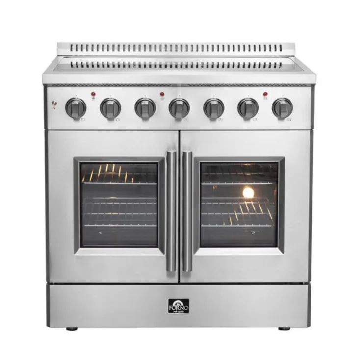 FORNO 36'' Range 36" Electric Glass-Ceramic - FFSEL6917-36 Stainless Hot