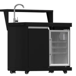FORNO All'Aperto Outdoor Kitchen with BBQ, Pizza Oven, Sink and Bar – 87,600 BTU Black Online