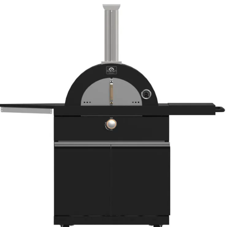 FORNO All'Aperto Outdoor Kitchen with BBQ, Pizza Oven, Sink and Bar – 87,600 BTU Black Online