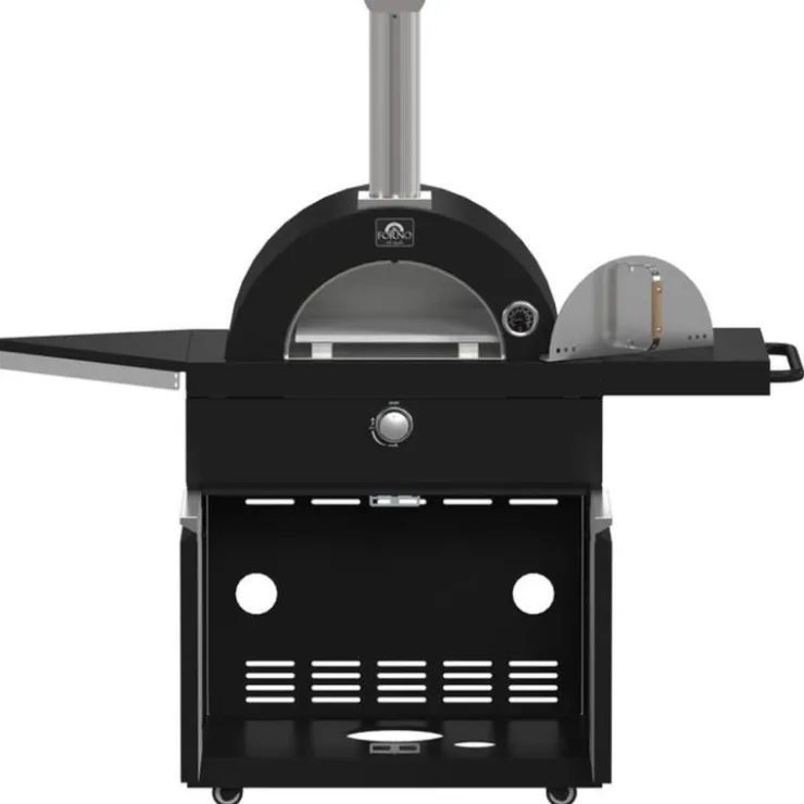 FORNO All'Aperto Outdoor Kitchen with BBQ, Pizza Oven, Sink and Bar – 87,600 BTU Black Online