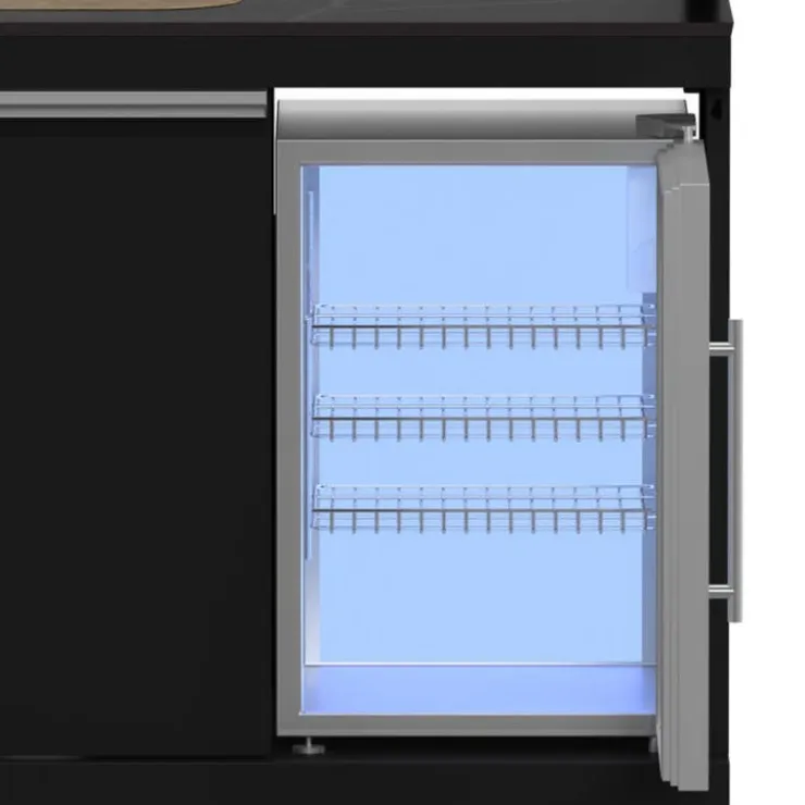FORNO All'Aperto Outdoor Kitchen with BBQ, Pizza Oven, Sink and Bar – 87,600 BTU Black Online