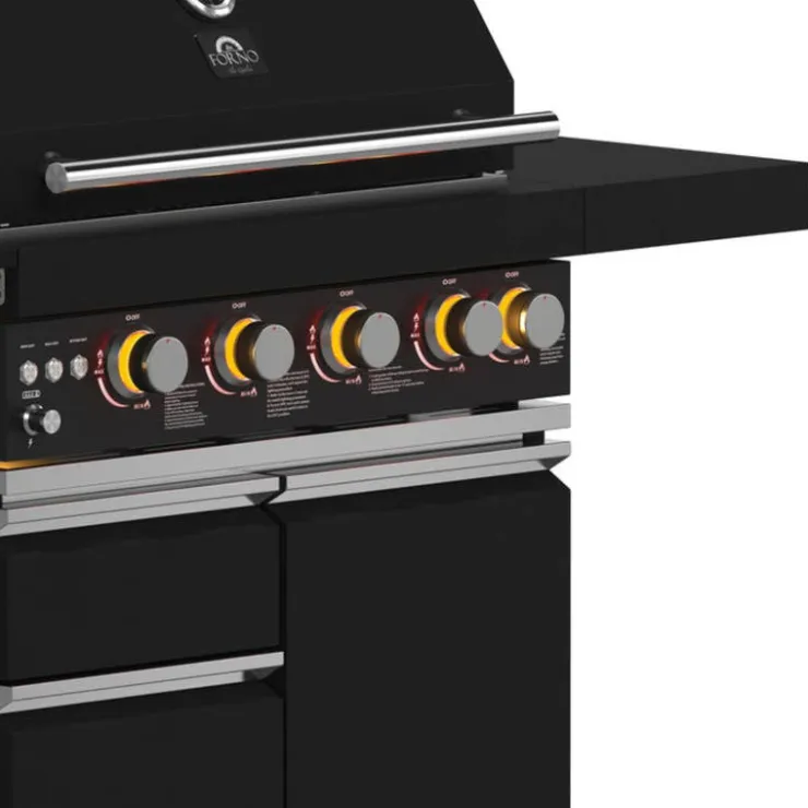 FORNO All'Aperto Outdoor Kitchen with BBQ, Sink and Bar – 62 600 BTU Black Online