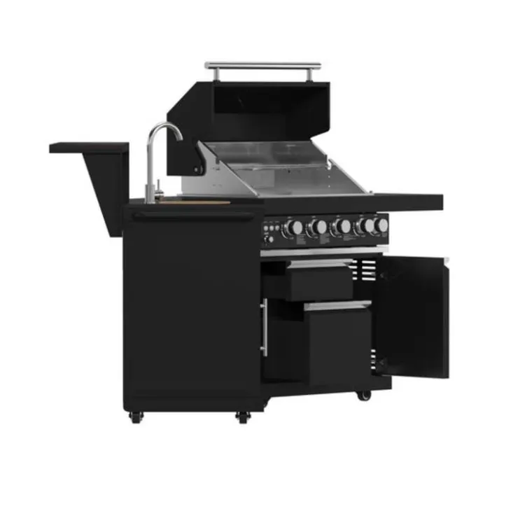 FORNO All'Aperto Outdoor Kitchen with BBQ, Sink and Bar – 62 600 BTU Black Online