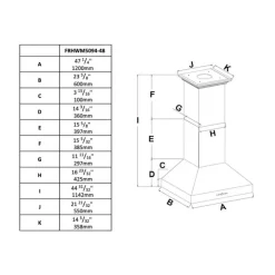 FORNO Chimney Range Hood Wall Mount 47.25" - FRHWM5094-48 Stainless Clearance