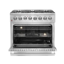FORNO Dual Fuel Range 36" Dual Energy Gas - FFSGS6156-36 Stainless Hot