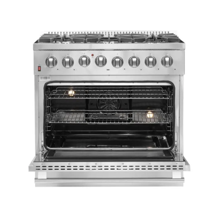 FORNO Dual Fuel Range 36" Dual Energy Gas - FFSGS6156-36 Stainless Hot