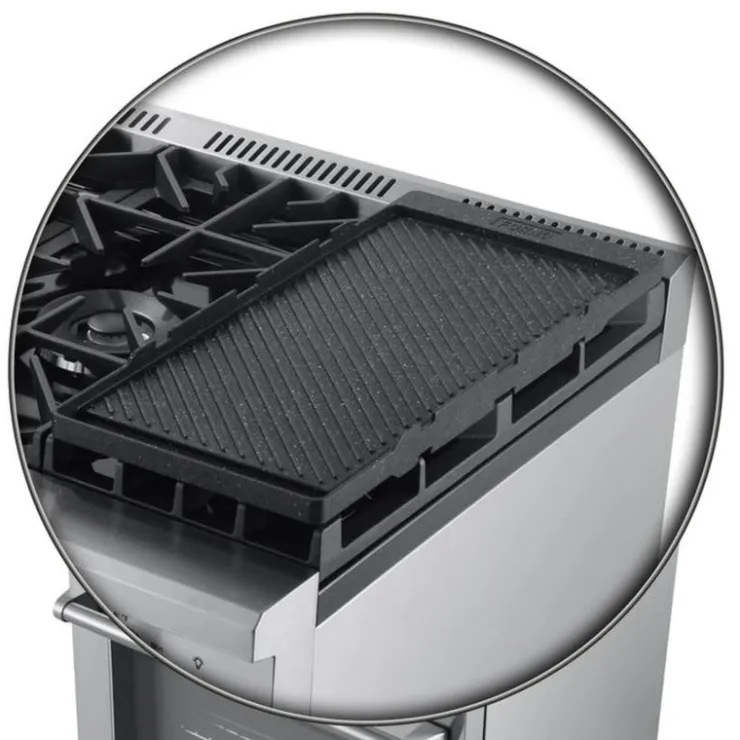 FORNO Dual Fuel Range 30" Electric Gas - FFSGS6196-30 Stainless Outlet