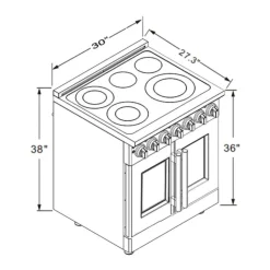 FORNO Freestanding Electric Range with French Doors 30