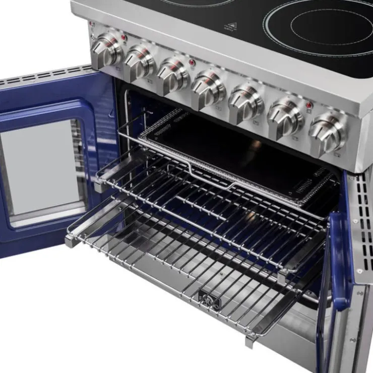 FORNO Freestanding Electric Range with French Doors 30" Electric Glass-Ceramic - FFSEL6955-30 Stainless Online